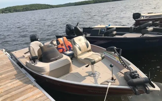 The Princecraft fishing boat at the dock