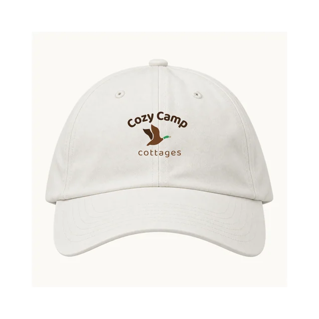 The Embroidered Cap in Ivory, front, product concept