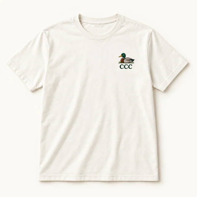 CCC Essentials T-shirt in Ivory, front, product concept
