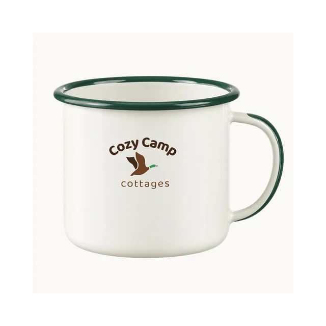 The Morning Camp Mug in Ivory, front, product concept