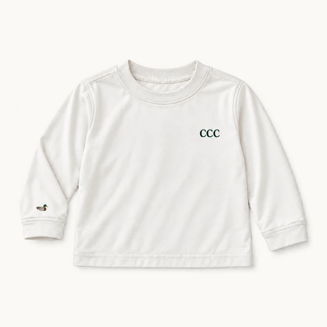 Summer 2027 Kids’ Sun Shirt in Ivory, front, product concept