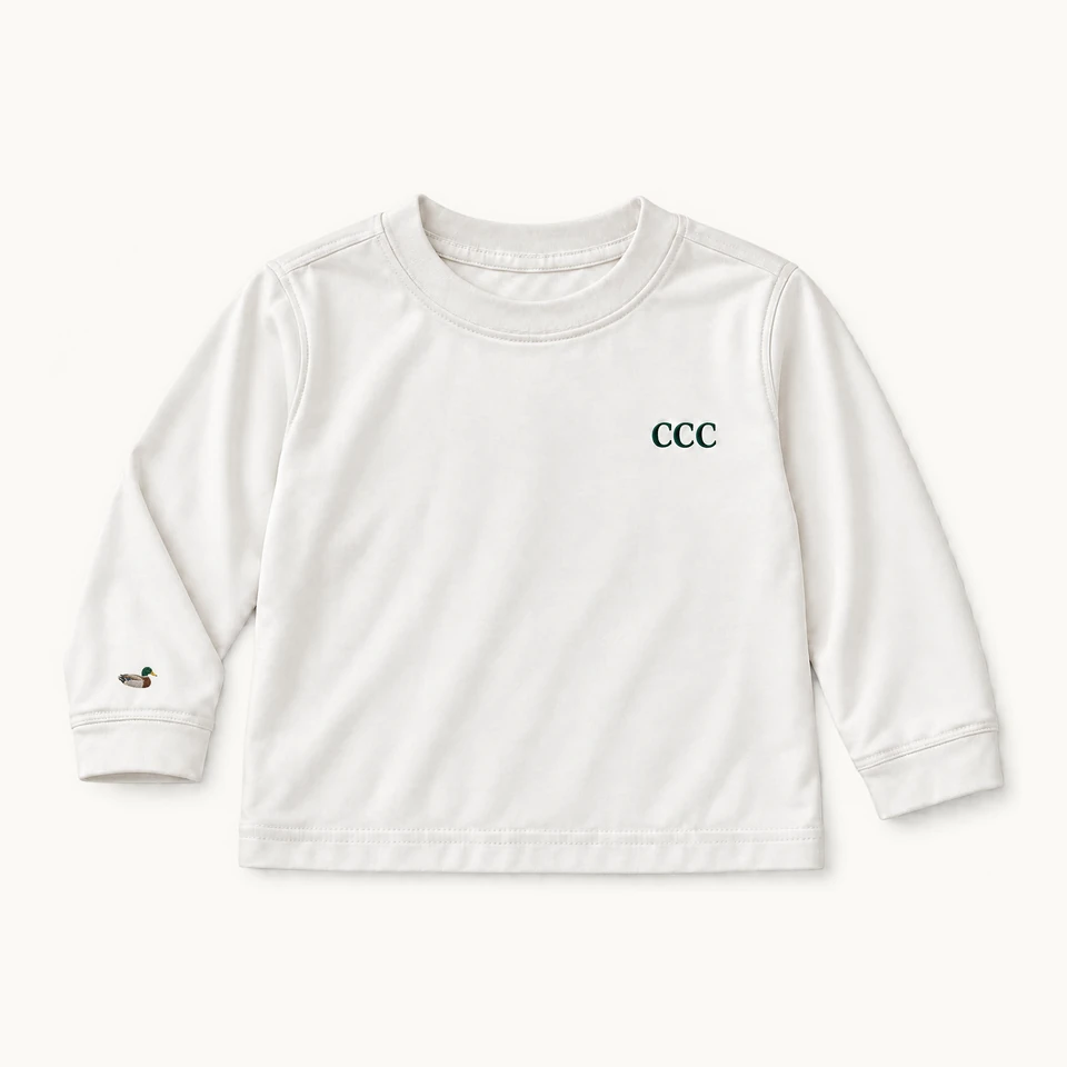 Summer 2027 Kids’ Sun Shirt in Ivory, front of the garment, product concept