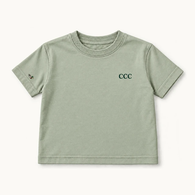 Summer 2027 Kids’ T-shirt in Light Green, front, product concept