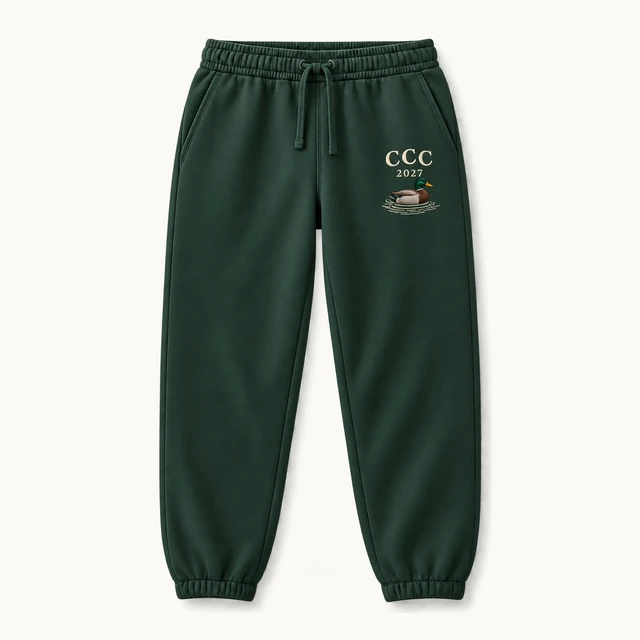Summer 2027 Sweatpants in Pine Green, front, product concept