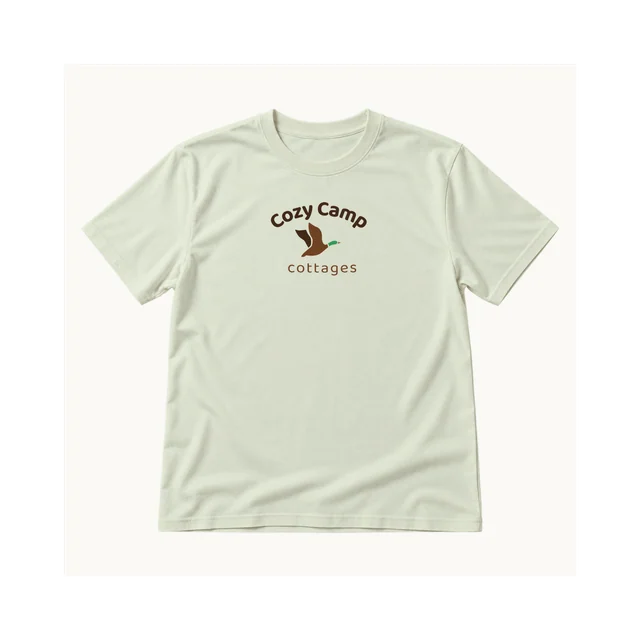 The Camp T-shirt in Sage, front, product concept